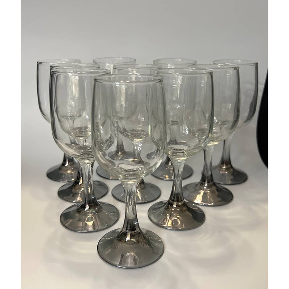 Vintage Mercury Base Sherry Wine Glasses Stemware